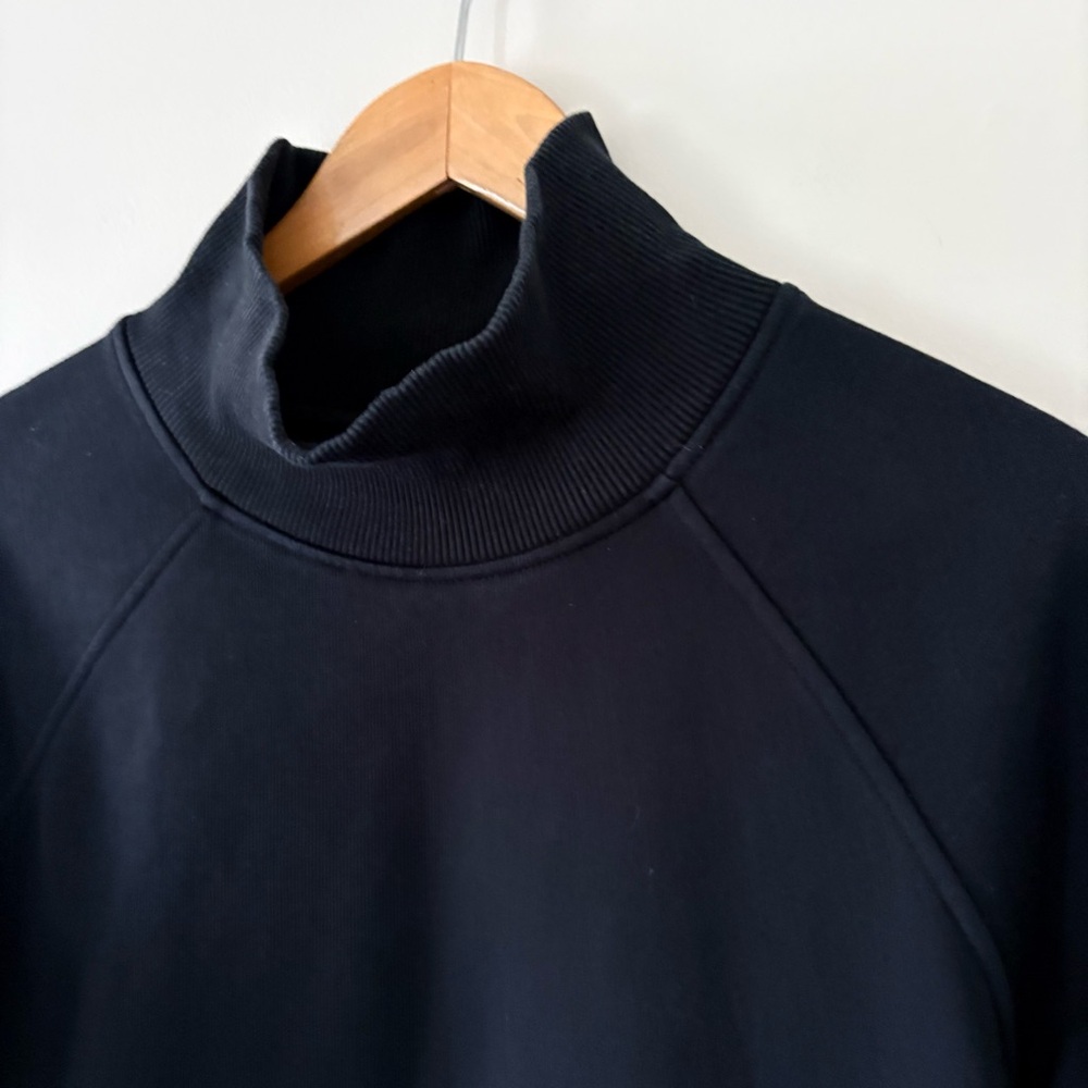 Athleta Cozy Karma Side Zip Sweatshirt Funnel Neck Pullover Black Size Small - Picture 5 of 13